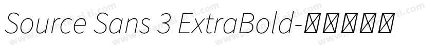 Source Sans 3 ExtraBold字体转换
